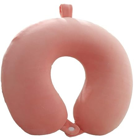 kierain Travel Pillow - Memory Foam Neck Pillow Support Pillow,Luxury Compact & Lightweight Quick Pack for Camping,Sleeping Rest Cushion (Pink)
