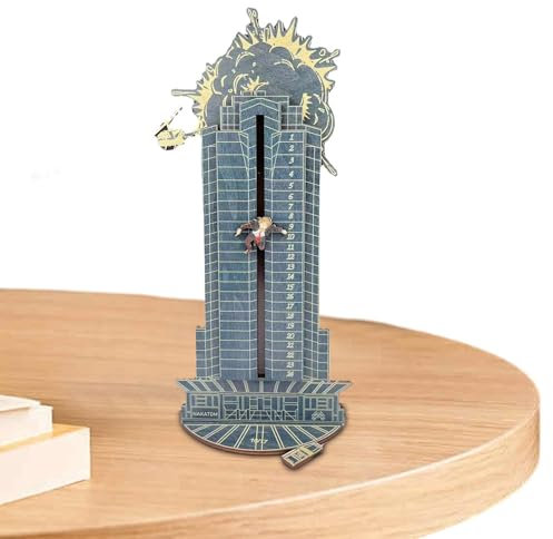 Countdown-Adventskalender | Weihnachts-Harter Adventskalender | -Countdown-Kalender | Hans Gruber Falling Off Plaza Desktop-Kalender Die Harter Kalender für Tischplatte