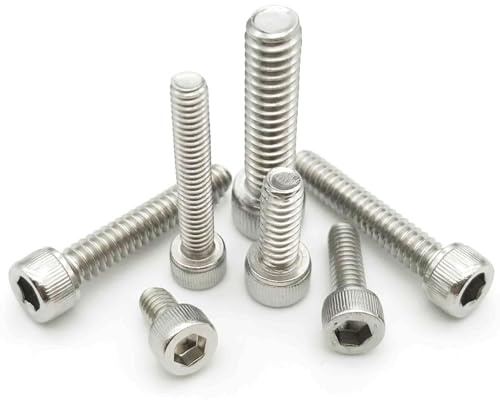 10/50pcs UNC 2#-56 6#-32 8#-32 304 A2-70 En Acier Inoxydable Hexagonal Socket Cap Allen Vis À Tête Boulon(5/16,10pcs UNC 8-32)