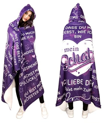 Geschenke Für Frauen - Geschenk Freundin Geburtstag, 30 40 50 Geburtstag Frauen, Für Freundin, An Meinen Schatz, Jahrestag Geschenk für Sie, Hochzeit, Kuscheldecke