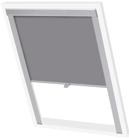 Rollos Verdunkelungsfolie für Fenster,Verdunkelungsrollo Grau SK08,Rolladen für Fenster und Türen
