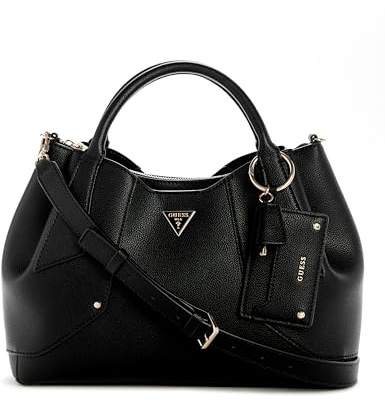 GUESS Handtasche Umhängetasche Darcy Girlfriend Satchel Black schwarz