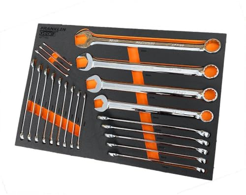 Franklin XL Combination Spanner Set 21 Pieces 12 Point 6-32mm in EVA Foam AF7103