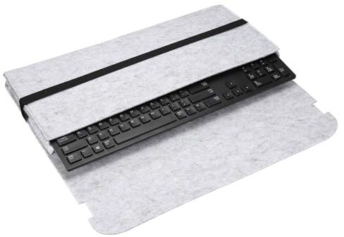 Nexarelle 104 Keys Keyboard Case Sleeve Travel Bag 16.9x7.1x1.8 | Dustproof Waterproof Carrying Case,for Mechanical Keyboards,Gray