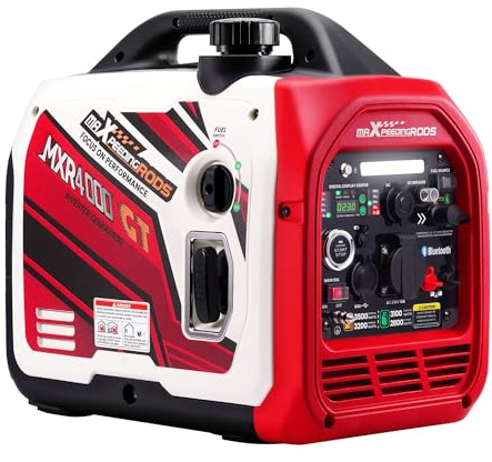 maXpeedingrods Stromgenerator Inverter 3500W Generator Benzin LPG mit App | Bluetooth® App Fernbedienung Elektrostart Stromerzeuger Dual Fuel Notstromaggregat Leise Leicht für Camping Garage Outdoor