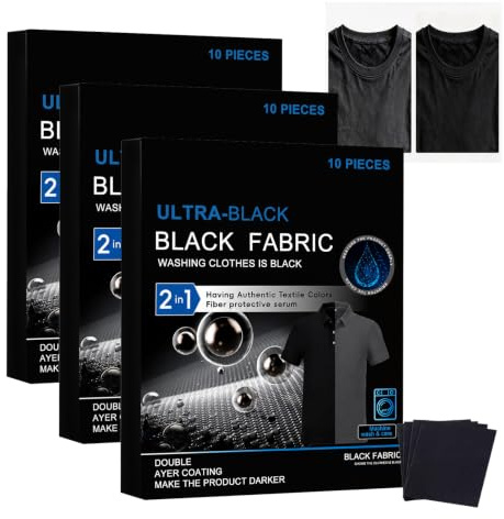 Lggzmm Schwarz-Färbetücher für Jeans & Baumwolle – Farbauffrischer (3pcs)
