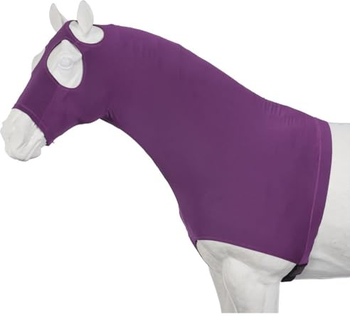 Tough1 Mane Stay Spandex Hood - Purple - XLarge