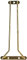 Beaumont Brass Wine Glass Rack Hanger 255mm - Ceiling and Undercounter Mountable GM203