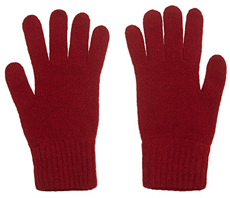 Oxfords Cashmere Damenhandschuhe aus reiner Schafswolle, Rot