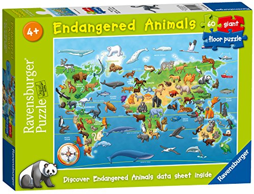 Ravensburger Endangered Animals 60 piece Jigsaw Puzzle for Kids Age 4+
