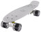 Ridge Skateboard 55 cm Mini Cruiser Retro Stil In M Rollen Komplett U Fertig Montiert Weiss Klar,