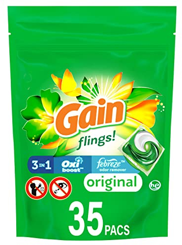 Gain Flings Original Laundry Cleaner Pacs 35 Count by Gain