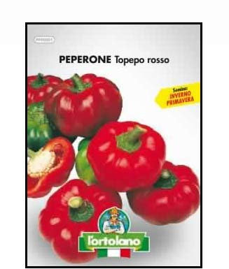 Sementi orticole di qualità l'ortolano in busta termosaldata (160 varietà) (PEPERONE TOPEPO ROSSO)