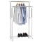 IDIMEX Garderobenwagen Grosso Kleiderständer Rollgarderobe Garderobenständer, mit Schuhablage, 2 Kleiderstangen, höhenverstellbar, Metallrohr verchromt, in weiß