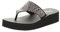 Skechers Damen Vinyasa Stone Candy Zehentrenner, Black Mitobuck/Smoke Rhinestone, 38 EU