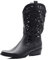 IF Fashion Cowboy Western Scarpe da Donna Stivali Stivaletti Punta Camperos Texani Etnici 629 Nero N.36