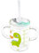 IBLUELOVER Tasse à Lait en Verre Avec Paille Silicone pour Enfants et Bébés - 300 ML Avec Échelle, Couvercle Anti-Fuite - Gobelet Résistant au Micro-Ondes