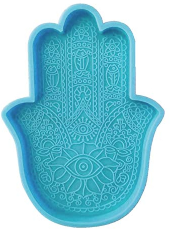 Sweo Khamsah - Moule en silicone pour main de Fatma - Dessous-de-verre en résine époxy - Moule à main de Fatma