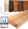 LAMO Manufaktur Wandregal Holz Gerade | Regal Farbe: Natur | mit weißem Basic Regalträger | 90 cm