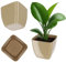 KADAX Blumentopf aus Kunststoff, ⌀ 8 – 20 cm, 11 Farben, eleganter Übertopf, Topf, Gartenschale, Blumenkübel, Blumentopfschutz für Büro (17 cm, beige)
