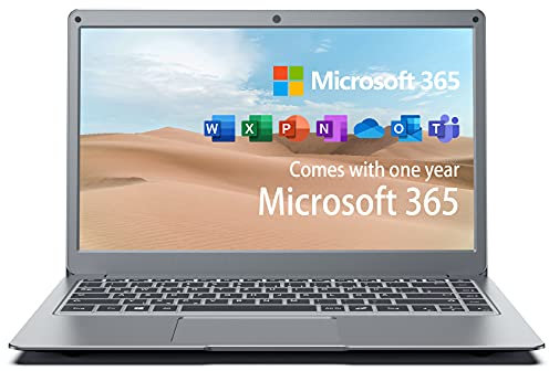 jumper Pc Portatile (Microsoft 365, 4GB + 64GB, Notebook 13,3 pollici FHD Windows 10, CPU Intel Celeron, WLAN dual-band, HDMI, USB 3.0) Supporta la scheda TF da 256 GB e l'espansione SSD da 1 TB