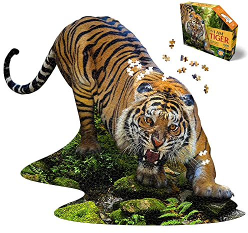 Madd Capp 887004 Shapepuzzle, Konturpuzzle Tiger 1000 Teile, für Erwachsene und Kinder ab 12 Jahren, Mehrfarbig/Meereswellen (Ocean Tides)