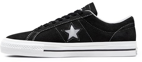 Converse Herren One Star Suede Ox Sneaker, Schwarz/Schwarz/Weiß, 45 EU