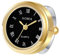JewelryWe Ringuhr Fingeruhr Damen Analog Quarz Edelstahl Verstellbar Ring Uhr Fingerringuhr Uhrenring mit Schwarz Römischen Ziffern Rundem Zifferblatt und Gold Gehäuse
