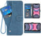 Asuwish Compatible with iPhone 11 6.1 Wallet Case and Wrist Strap Lanyard Leather Flip Card Holder Stand Cell Accessories Phone Cover for iphone11case iPhone11 i Phone11 XI 11R Women Men-Blue