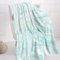 BaoNews Turquoise Abstract Marble Soft Throw Blanket,Aqua Blue Art Mineral Stone Warm Lightweight Blanket Washable Bed Throws for Adult Sofa Bed Bedroom Living Room Dorm Room,150X130cm