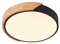 Schindora Plafonnier LED 24W Blanc Chaud 3000K 1600LM, Plafonnier LED Moderne Rond en Bois d'intérieur Ø30cm pour Salon Couloir Maison Bureau Porche