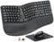 MEETION Ergonomic Wireless Keyboard and Mouse, Split Keyboard with Cushioned Wrist Rest, Natural Typing, Rechargeable, Full Size, Windows/Mac/Laptop