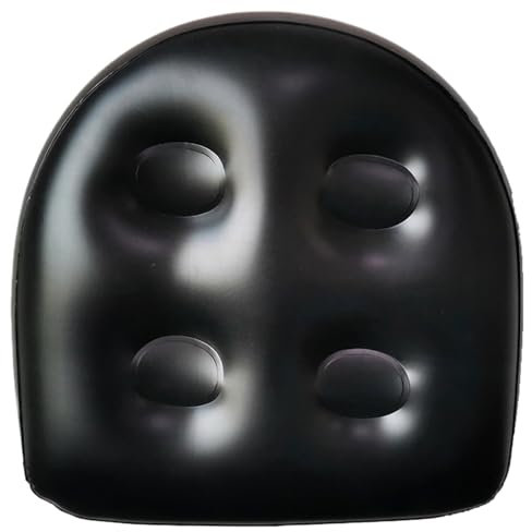SHITOOMFE -Sitz aufblasbarer -Sitz mit Seilbecher 18,5 x 16 x 5,9 Zoll Sitz wiederverwendbarer PVC Spa Pool -Stuhl Sitz für Erwachsene, Schwarz