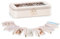 Lolalet Small Jewelry Box with Velvet Pouches, Clear Window Travel Jewelry Organizer Bags for Earrings, Bracelets, Necklaces and Rings, Compact Jewelry Storage for Women -Beige, 7PCS