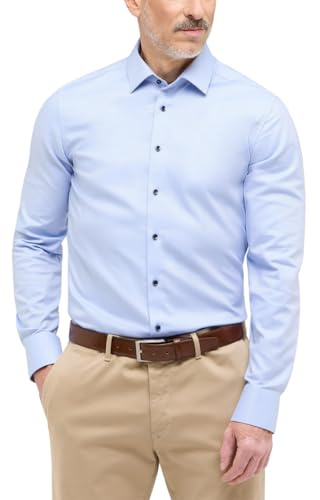 ETERNA Male Dynamic Cotton strukturiert Slim FIT 42_H_1/1, 1/1, hellblau