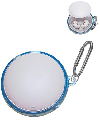 Case for Anker Soundcore Sleep A20 Wireless Earbuds,with Keychain & Lanyard,Soft Silicone Protective Cover,Full Protection,Transparent blue