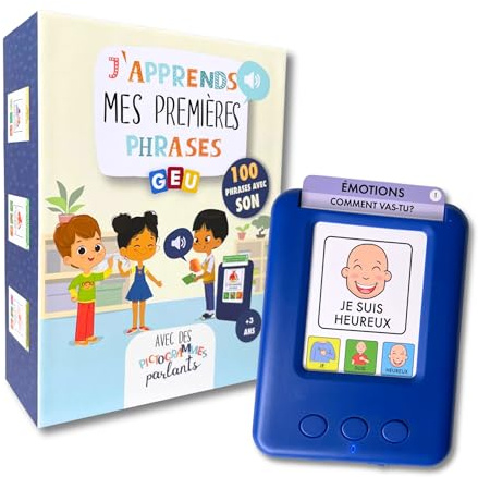 Carte Parlante Montessori Francais avec des Pictogramme - Cartes Parlantes Français | Apprendre Les Mots et Les Phrases | J’apprends Mes Premières Phrases (Français)