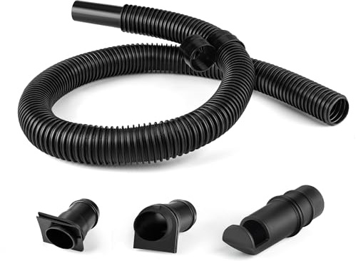 Shop-Vac 9056400 Flexible Hose, 1-1/4 in. Diameter x 4 ft. Length,Durable For Wet/Dry Vacuums, Black (1-Pack)