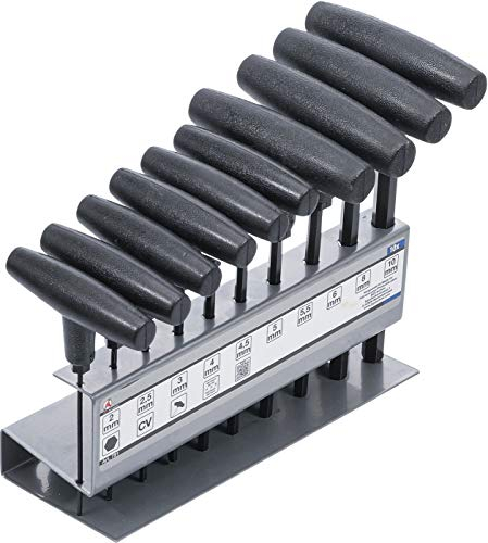 BGS Diy 791 - Jeu de tournevis avec poignée en T - six pans intérieurs 2-10 mm - 10 pièces