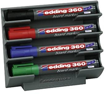 edding BMA 3 Boardmarkerhalter - Markerhalter für Whiteboards, magnetisch - horizontale Aufbewahrung verhindert das Austrocknen der Markerspitze
