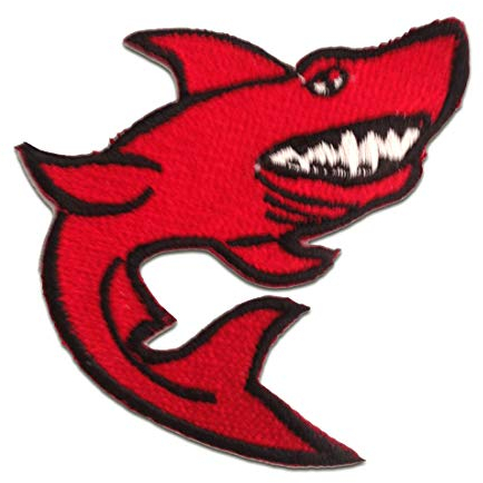 Catch the Patch Hai Tier - (Größe: 7,6 x 8 cm) – Aufbügler & Applikationen in verschiedenen Größen – Ideal für Kleidung, Schulranzen, Jeans & Rucksäcke
