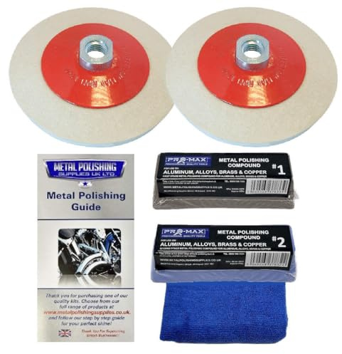 Angle Grinder Metal Polishing Kit for Aluminium Alloy Brass 5pc - Pro-Max
