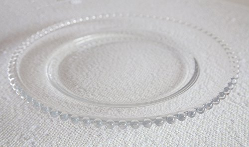 Decor Essentials Clear Glass Beaded Rim Charger Plate Wedding Reception Events Tableware Decor