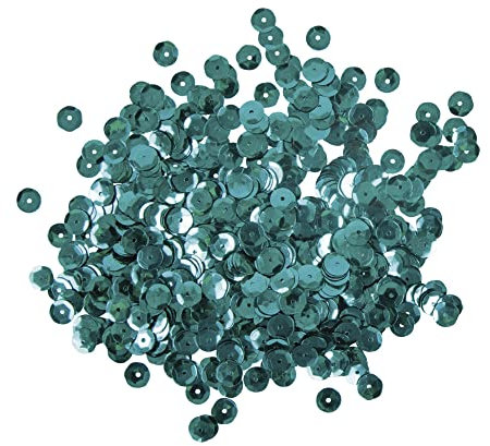 Rayher 3927015 Pailletten, gewölbt, 6mm ø, SB-Box 4000Stück, jade