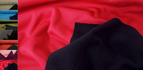 StoffBook SCHWARZ/ROT Doubleface NEOPREN-IMITAT/FUNKTIONS-Fleece Stoff Stoffe, C488