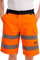 Mivaro Kurze Herren Arbeitshose Shorts mit Reflexstreifen in Signalfarben, Farbe:Orange, Größe Hosen:L