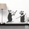 Banksy Einbruch Ratten Schablone Schablone wiederverwendbar startseite-wand-dekor Schablone Graffiti Banksy Stil Kunst Schablone Wandfarbe Stoffe & Möbel - halb transparent Schablone, M/ 24X37CM
