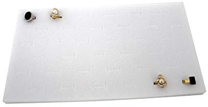 TheDisplayGuys Schaumstoff-Pad-Einlage für Schmuckringe, 36 Fächer, 35,6 x 17,8 cm, Weiß, 6 Stück