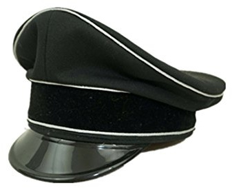 Militaryharbor WW2 German Allgemeine Elite General officer black Gabardine Visor cap I-58