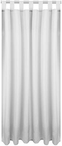 Bestlivings Blickdichte (Grau) Gardine mit Schlaufen in 140x225 cm (BxL), Vorhang Dekoschal als Sichtschutz